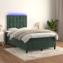 Cama box spring colchón y LED terciopelo verde oscuro 120x200cm de , Camas y somieres - Ref: Foro24-3136356, Precio: 457,02 €...