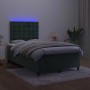 Cama box spring colchón y LED terciopelo verde oscuro 120x200cm de , Camas y somieres - Ref: Foro24-3136356, Precio: 457,02 €...