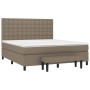 Cama box spring con colchón tela gris taupe 160x200 cm de , Camas y somieres - Ref: Foro24-3136929, Precio: 649,84 €, Descuen...