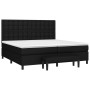 Cama box spring con colchón tela negro 200x200 cm de , Camas y somieres - Ref: Foro24-3136943, Precio: 746,13 €, Descuento: %