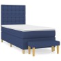 Box spring bed with blue fabric mattress 80x200 cm by , Beds and slatted bases - Ref: Foro24-3137435, Price: 368,11 €, Discou...