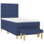 Box spring bed with blue fabric mattress 80x200 cm by , Beds and slatted bases - Ref: Foro24-3137435, Price: 368,11 €, Discou...