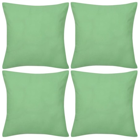 4 fundas verde manzana para cojines de algodón, 40 x 40 cm de vidaXL, Cojines - Ref: Foro24-130925, Precio: 22,99 €, Descuent...