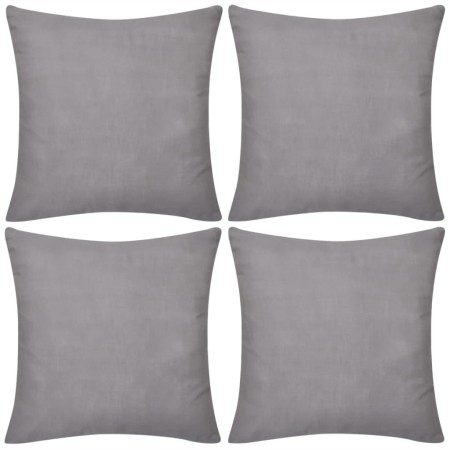 4 gray cotton cushion covers, 40 x 40 cm by vidaXL, Cushions - Ref: Foro24-130907, Price: 23,18 €, Discount: %