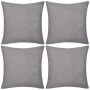 4 gray cotton cushion covers, 40 x 40 cm by vidaXL, Cushions - Ref: Foro24-130907, Price: 23,18 €, Discount: %