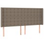 Cama box spring colchón y luces LED tela gris taupe 160x200 cm de , Camas y somieres - Ref: Foro24-3138649, Precio: 624,48 €,...