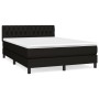 Cama box spring con colchón tela negro 140x190 cm de , Camas y somieres - Ref: Foro24-3140291, Precio: 457,67 €, Descuento: %