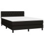 Cama box spring con colchón tela negro 140x190 cm de , Camas y somieres - Ref: Foro24-3140291, Precio: 457,67 €, Descuento: %