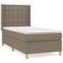 Box spring bed with taupe gray fabric mattress 90x190 cm by , Beds and slatted bases - Ref: Foro24-3132277, Price: 378,25 €, ...