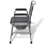 Silla con inodoro WC acero negra de vidaXL, Asientos de inodoros y bidés - Ref: Foro24-110131, Precio: 128,42 €, Descuento: %