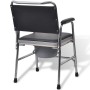 Silla con inodoro WC acero negra de vidaXL, Asientos de inodoros y bidés - Ref: Foro24-110131, Precio: 128,42 €, Descuento: %