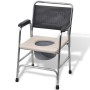 Silla con inodoro WC acero negra de vidaXL, Asientos de inodoros y bidés - Ref: Foro24-110131, Precio: 128,42 €, Descuento: %