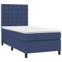 Box spring bed with blue fabric mattress 80x200 cm by , Beds and slatted bases - Ref: Foro24-3142055, Price: 345,36 €, Discou...