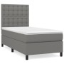 Box spring bed with dark gray fabric mattress 100x200 cm by , Beds and slatted bases - Ref: Foro24-3142074, Price: 343,99 €, ...