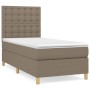 Box spring bed with taupe gray fabric mattress 90x190 cm by , Beds and slatted bases - Ref: Foro24-3142621, Price: 366,62 €, ...