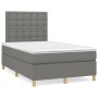 Box spring bed with dark gray fabric mattress 120x200 cm by , Beds and slatted bases - Ref: Foro24-3142642, Price: 388,72 €, ...