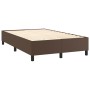 Cama box spring con colchón cuero sintético marrón 120x200 cm de , Camas y somieres - Ref: Foro24-3142836, Precio: 452,99 €, ...