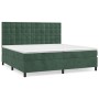 Box spring bed with dark green velvet mattress 200x200 cm by , Beds and slatted bases - Ref: Foro24-3143286, Price: 722,29 €,...