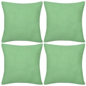 4 fundas verde manzana para cojines de algodón, 50 x 50 cm de vidaXL, Cojines - Ref: Foro24-130926, Precio: 17,57 €, Descuent...