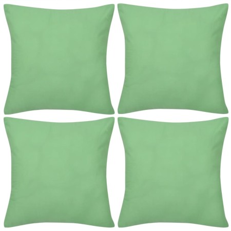 4 fundas verde manzana para cojines de algodón, 50 x 50 cm de vidaXL, Cojines - Ref: Foro24-130926, Precio: 17,99 €, Descuent...