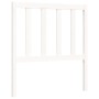 White solid wood bed frame with headboard by , Beds and slatted bases - Ref: Foro24-3193822, Price: 93,99 €, Discount: %