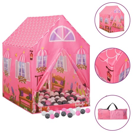 Kinderspielzelt mit 250 Bällen rosa 69x94x104 cm von , Spielzelte und Tunnel - Ref: Foro24-3107750, Preis: 64,09 €, Rabatt: %