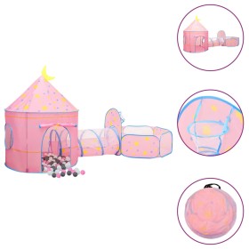 Children's play tent with 250 balls pink 301x120x128 cm by , Play tents and tunnels - Ref: Foro24-3107738, Price: 75,19 €, Di...