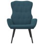 Silla de relajación de terciopelo azul de , Sillones - Ref: Foro24-341239, Precio: 114,94 €, Descuento: %