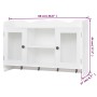 Wall cabinet display shelf glass MDF white books/DVD by vidaXL, Shelves and shelves - Ref: Foro24-242435, Price: 80,66 €, Dis...