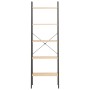 Standing shelving unit with 5 shelves light brown and black 56x35x174 cm by , Bookcases and shelves - Ref: Foro24-336367, Pri...