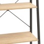 Standing shelving unit with 5 shelves light brown and black 56x35x174 cm by , Bookcases and shelves - Ref: Foro24-336367, Pri...