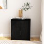 Solid black mango wood auxiliary cabinet 60x36x65 cm by , Sideboards - Ref: Foro24-808102, Price: 109,99 €, Discount: %