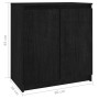 Solid black mango wood auxiliary cabinet 60x36x65 cm by , Sideboards - Ref: Foro24-808102, Price: 109,99 €, Discount: %