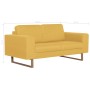 2-Sitzer-Sofa aus gelbem Stoff von , Sofas - Ref: Foro24-281391, Preis: 319,15 €, Rabatt: %