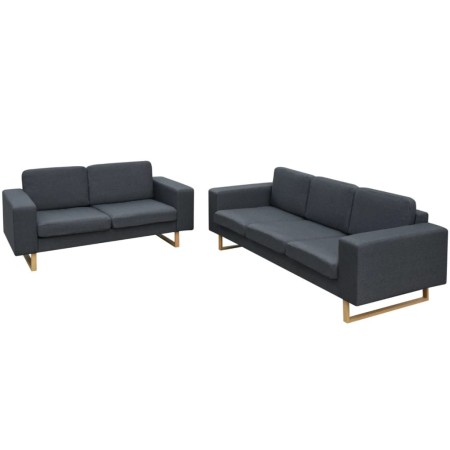 Dunkelgraues 2- und 3-Sitzer-Sofaset von , Sofas - Ref: Foro24-273816, Preis: 844,00 €, Rabatt: %