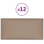 Wall panels 12 pcs cappuccino PE leather 60x30 cm 2.16 m² by , Wall covering - Ref: Foro24-343859, Price: 69,30 €, Discount: %