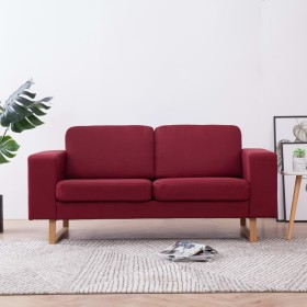 2-seater sofa in red wine-colored fabric by , Sofas - Ref: Foro24-281393, Price: 366,61 €, Discount: %