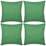 4 fundas para cojines verde de algodón 40x40 cm de vidaXL, Cojines - Ref: Foro24-130922, Precio: 18,57 €, Descuento: %