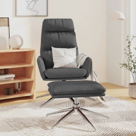 Sillón de relax con taburete tela gris oscuro de , Sillones - Ref: Foro24-3097514, Precio: 179,99 €, Descuento: %