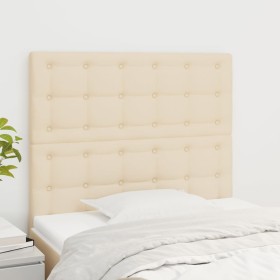 Cabeceros 2 unidades de tela color crema 80x5x78/88 cm de , Cabeceros y pies de cama - Ref: Foro24-3116745, Precio: 66,99 €, ...