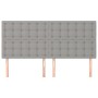 Headboards 4 units of light gray fabric 80x5x78/88 cm by , Headboards and footboards - Ref: Foro24-3116772, Price: 122,66 €, ...