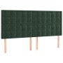 Headboards 4 units of dark green velvet 90x5x78/88 cm by , Headboards and footboards - Ref: Foro24-3116829, Price: 132,12 €, ...