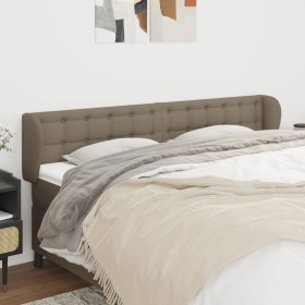 Cabecero de tela gris taupe 203x23x78/88 cm de , Cabeceros y pies de cama - Ref: Foro24-3117604, Precio: 78,99 €, Descuento: %