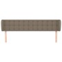 Taupe gray fabric headboard 203x23x78/88 cm by , Headboards and footboards - Ref: Foro24-3117604, Price: 79,18 €, Discount: %