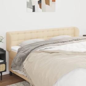 Cream fabric headboard 163x23x78/88 cm by , Headboards and footboards - Ref: Foro24-3117589, Price: 74,28 €, Discount: %