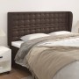 Headboard with ears brown synthetic leather 203x23x118/128 cm by , Headboards and footboards - Ref: Foro24-3118067, Price: 14...