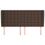 Headboard with ears brown synthetic leather 203x23x118/128 cm by , Headboards and footboards - Ref: Foro24-3118067, Price: 14...