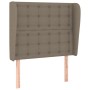 Headboard with ears in taupe gray fabric 83x23x118/128 cm by , Headboards and footboards - Ref: Foro24-3118368, Price: 78,26 ...