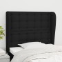 Cabecero con orejas de tela negro 103x23x118/128 cm de , Cabeceros y pies de cama - Ref: Foro24-3118382, Precio: 73,83 €, Des...