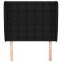 Cabecero con orejas de tela negro 103x23x118/128 cm de , Cabeceros y pies de cama - Ref: Foro24-3118382, Precio: 73,83 €, Des...